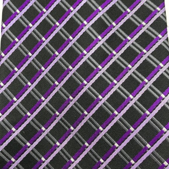 100% silk purple Geoffrey Beene necktie - Picture 2 of 6